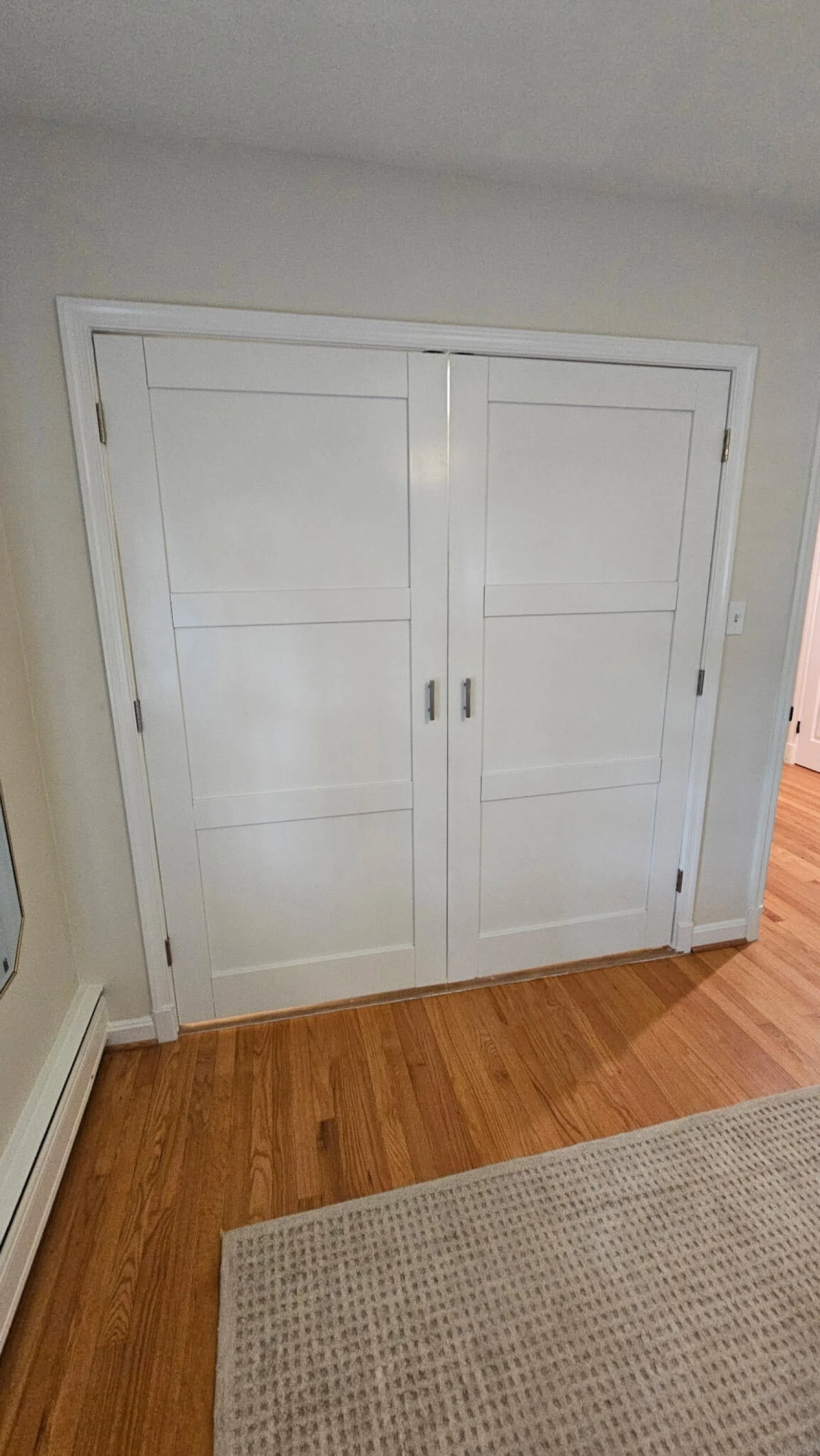 New double interior doors installed and painted